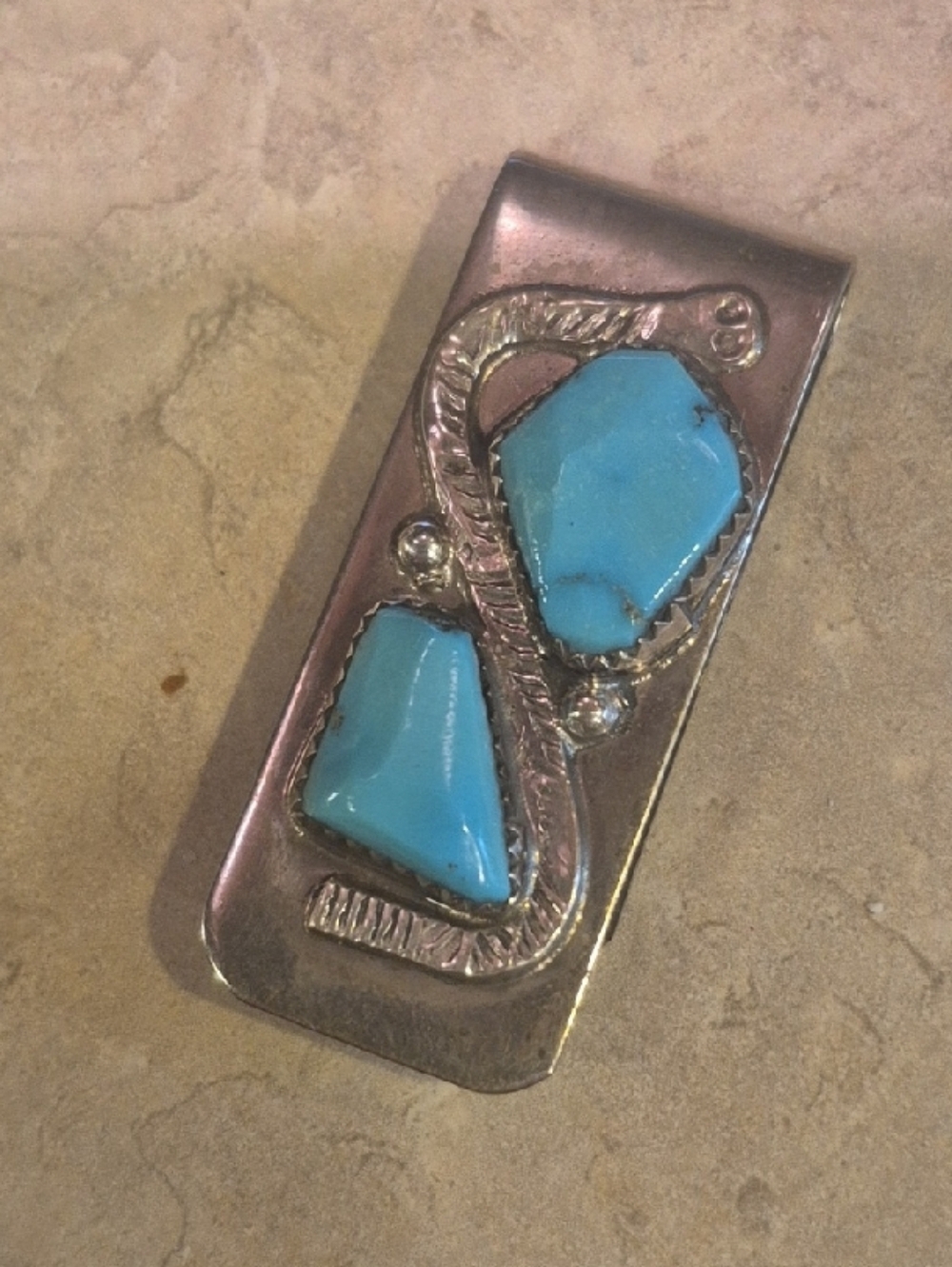 Vintage Native American Navajo Snake Money Clip